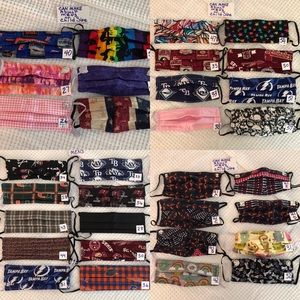 Quality handmade cotton 3 ply masks.